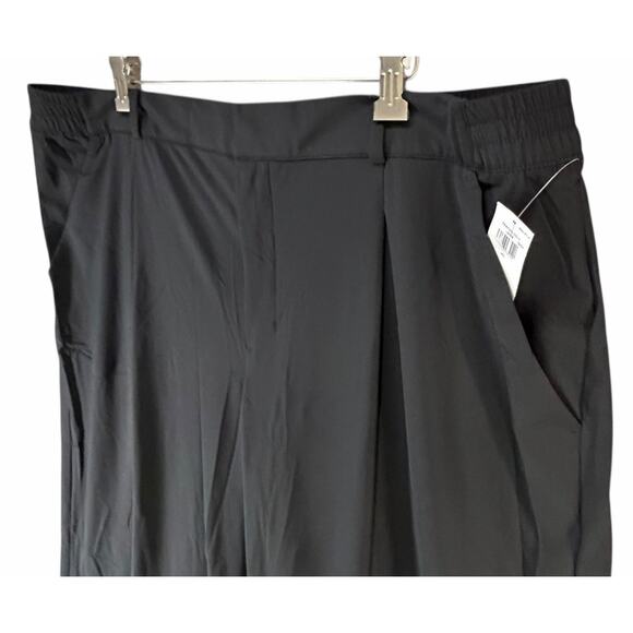 Old Navy SleekTech Trouser Pants Womens XL Black High Waisted Travel Ready NEW - Picture 3 of 16